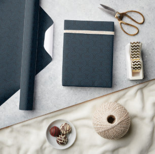 Papier Cadeau Bleu foncé élégant dans un style art déco.