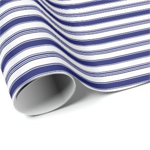 Papier Cadeau Bleu marin et Bleu blanc (petite échelle)