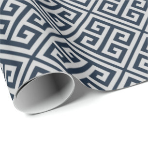 Papier Cadeau Bleu marine et papier d'emballage principal grec