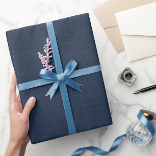 Papier Cadeau Bleu marine texturé