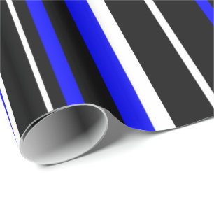 Papier Cadeau Bleu noir, bleu royal et blanc