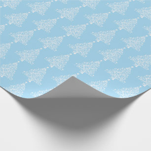 Papier Cadeau Bleu  Papier d'enveloppement d'arbre de Noël brill