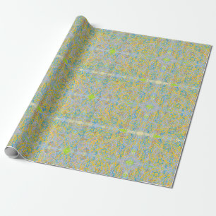 Papier Cadeau bleu pastel stars abstrait miroir d'art motif