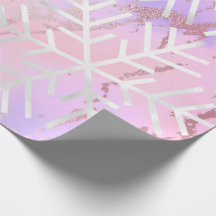 Papier Cadeau Bleu Peac de rose de marbre de vacances de Noël d