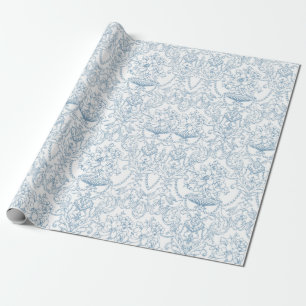 Papier Cadeau Bleu poussiéreux Motif