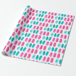 Papier Cadeau Bleu rose. Motif de peinture Abstrait
