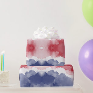 Papier Cadeau Bleu rouge