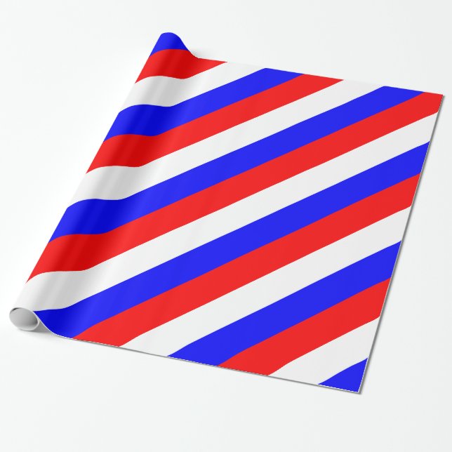Papier Cadeau Bleu rouge - Drapeau russe (Déroulé)