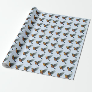 Papier Cadeau bleu Tit bleu