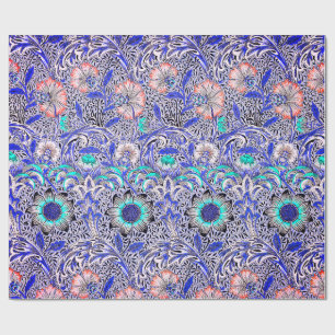 Papier Cadeau Bleu vintage rose Corncockle de William Morris