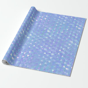 Papier Cadeau Bleu Violet Tendances Triangles Géométrique Fête