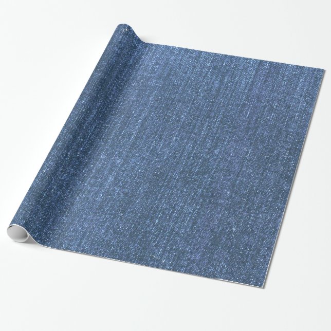 Papier Cadeau Bleus de denim (Déroulé)