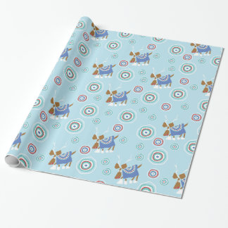 Papier Cadeau Bleus de renne