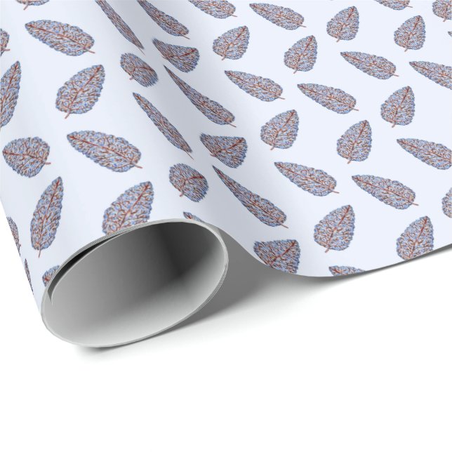 Papier Cadeau Block Print Topiary Tree (Coin rond)