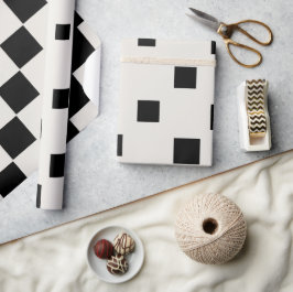 Papier Cadeau Blocs noirs modernes
