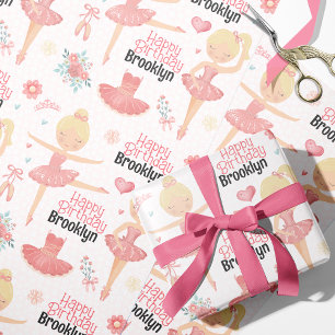 Papier Cadeau Blonde Ballerina Papier d'enveloppement personnali
