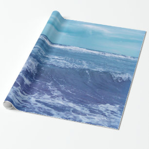 Papier Cadeau Blue Atlantic Ocean Waves Nuages Sky Photographie