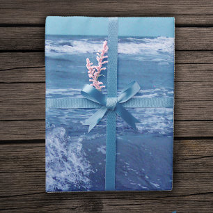 Papier Cadeau Blue Atlantic Ocean Waves Nuages Sky Photographie