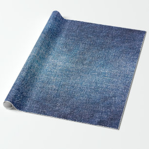 Papier Cadeau Blue background, denim jeans texture background. D