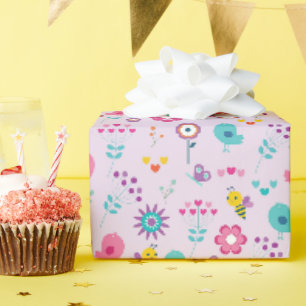 Papier Cadeau Blue Bird chanter Sweet Birthday Party
