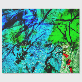 Papier Cadeau Blue calm abstract Wrapping Paper,Dazzling blue