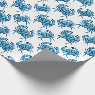 Papier Cadeau Blue Crabs Classic Motif balnéaire