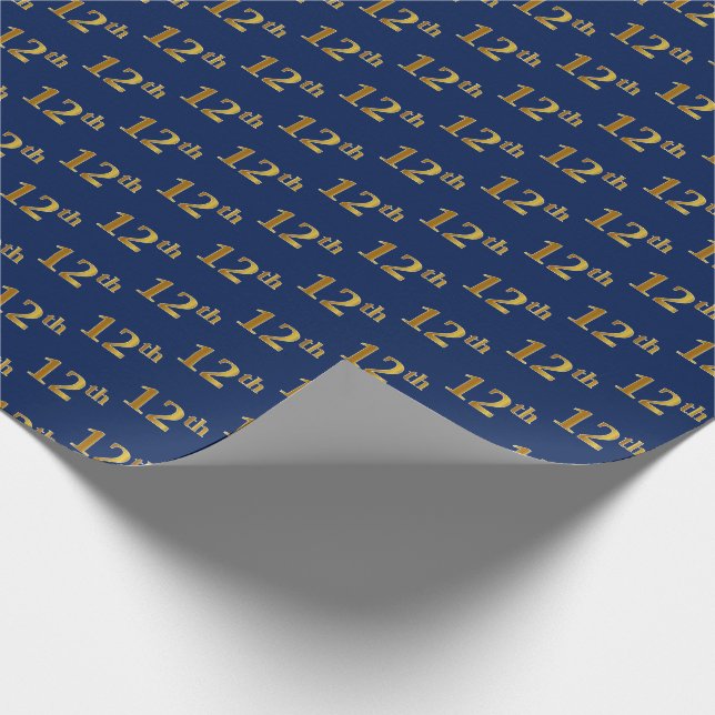 Papier Cadeau Blue, Faux Gold 12e (Douzième) (Coin)