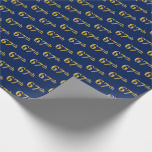 Papier Cadeau Blue, Faux Gold 67e (Soixante-septième) Événement