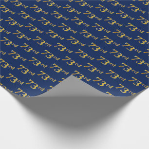 Papier Cadeau Blue, Faux Gold 73e (Soixante-treizième)
