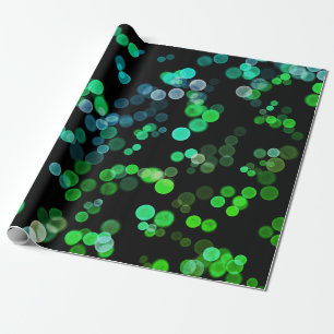 Papier Cadeau Blue Green Seagreen Abstrait Bubble Motif