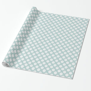 Papier Cadeau Blue Happy Faces Anniversaire