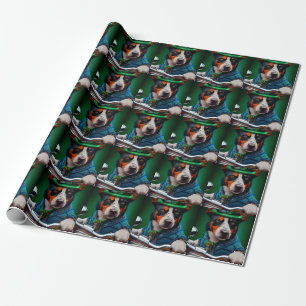 Papier Cadeau Blue Heeler Chien Conduite Vélo St. Patrick's Day