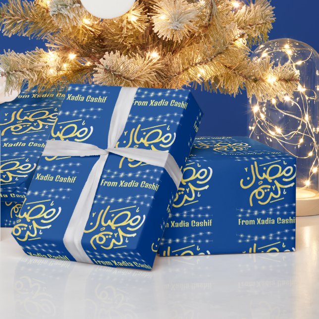 Papier Cadeau Blue Ramadan Kareem Ramadan Moubarak (Vacances)