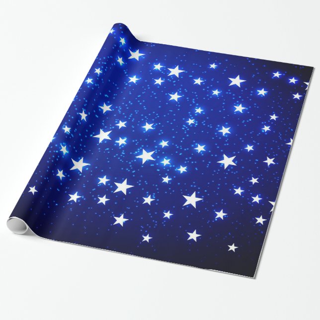 Papier Cadeau Blue Stargazer (Déroulé)