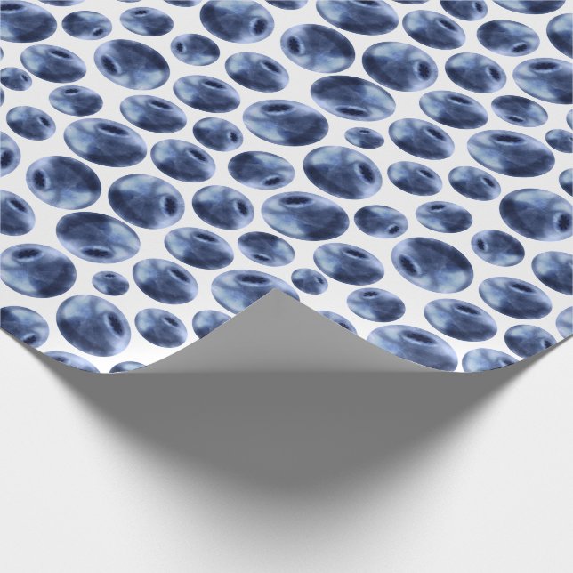 Papier Cadeau Blueberries Imprimer Motif de fruits (Coin)