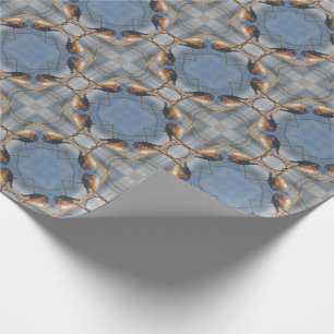 Papier Cadeau Bluebird Nature Kaleidoscope Abstrait   