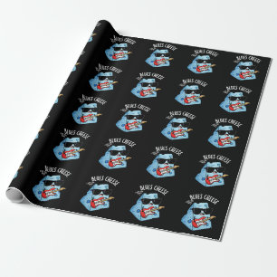 Papier Cadeau Blues Fromage amusant Aliments Puns Dark BG