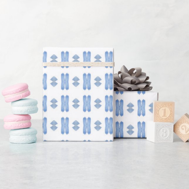 Papier Cadeau Blues pour bébés Abstraits2 (Baby Shower)