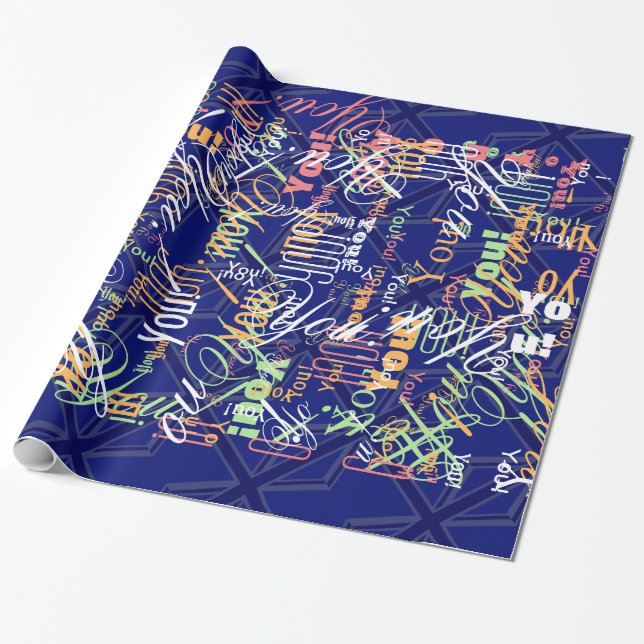 Papier Cadeau Blues pour un drapeau britannique Union Jack (Déroulé)