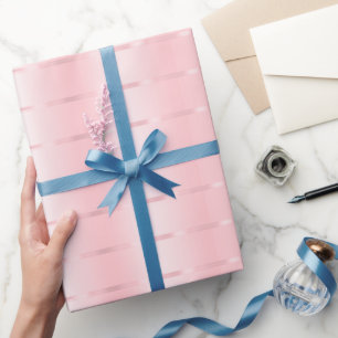 Papier Cadeau Blush Rose Ruban Doré Baby Shower