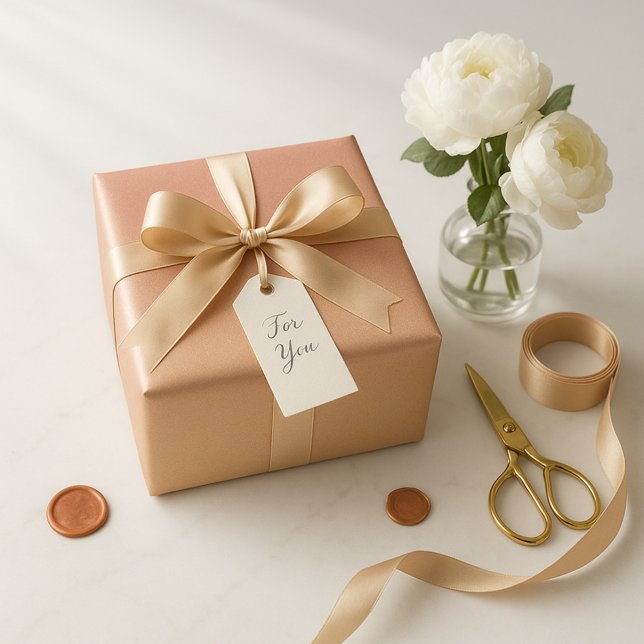 Papier Cadeau Blushing Gold Luxe Ombre (Créateur téléchargé)
