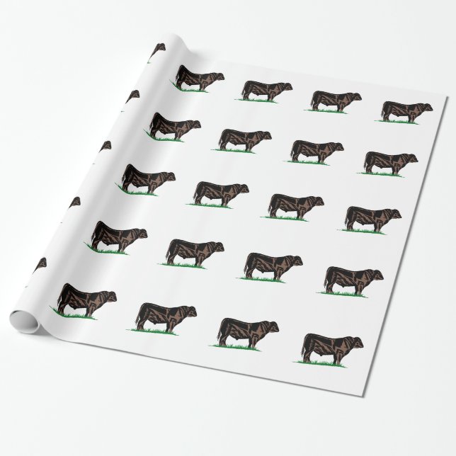 Papier Cadeau Boeuf noir d'Angus (Déroulé)