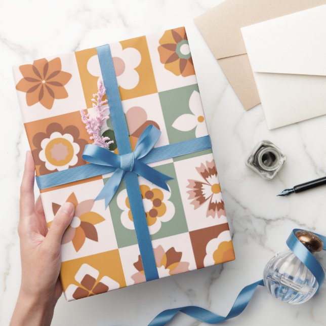 Papier Cadeau Boho Bloque Floral (Cadeaux)