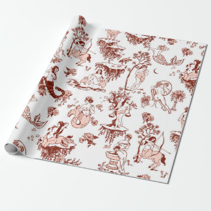 Papier Cadeau Boho Chic Zodiac Signet Toile Motif Astrologie Cad