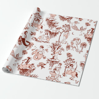 Papier Cadeau Boho Chic Zodiac Signet Toile Motif Astrologie Cad