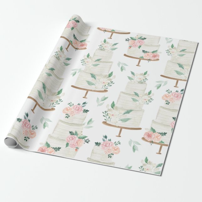 Papier Cadeau Boho épousant l'aquarelle élégante (Déroulé)