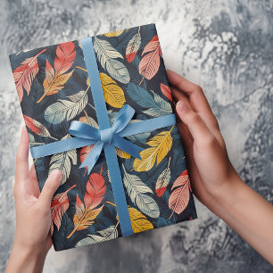 Papier Cadeau Boho Feathers