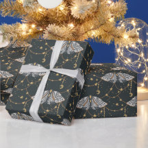 Boho Grey Céleste Moth Motif