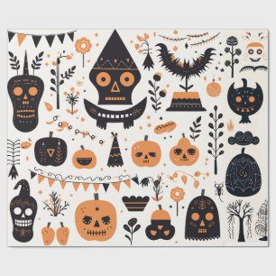 Papier Cadeau Boho Halloween Cute Party Embellish