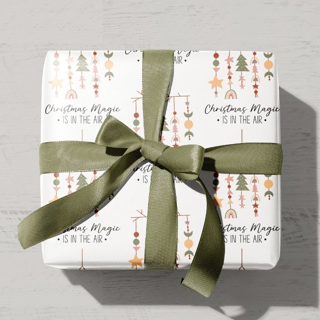 Papier Cadeau Boho Noël magique Festive Fête (Créateur téléchargé)